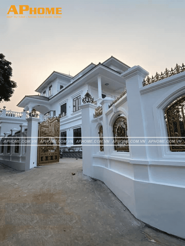 Biệt thự 3 tầng được thiết kế với phong cánh tân cổ điển mái nhật sang trọng tọa Thượng Nông - Tam Nông 