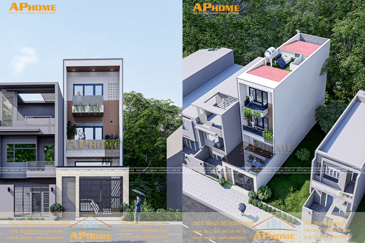 Siêu phẩm nhà Phố hiện đại tại Tân Sơn - Phú Thọ.