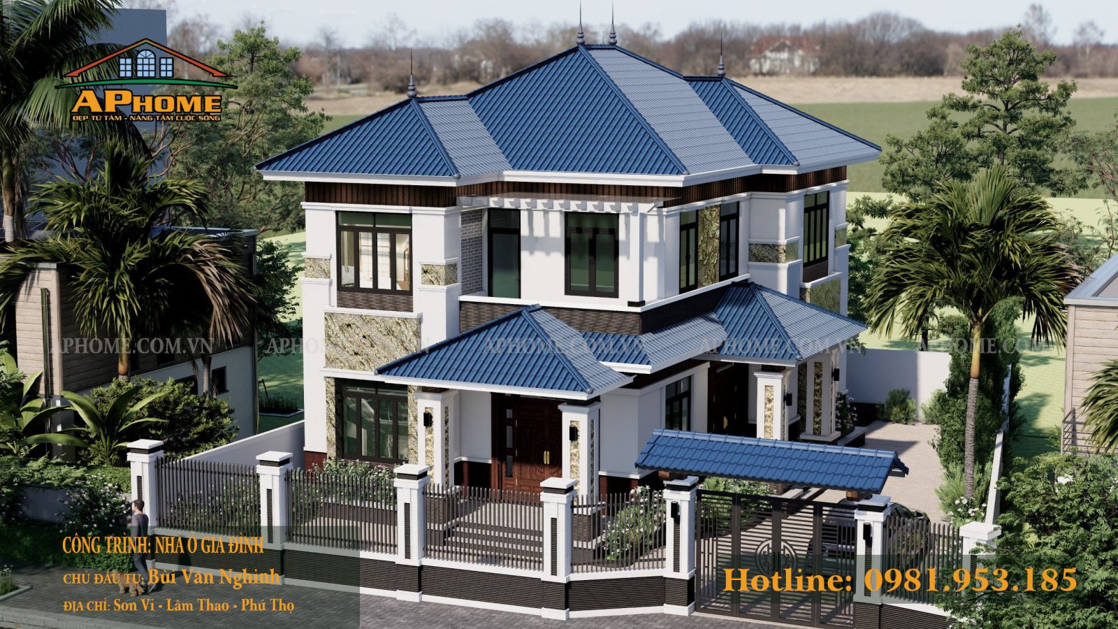 Phối cảnh 3D cho khách hàng Phú Thọ