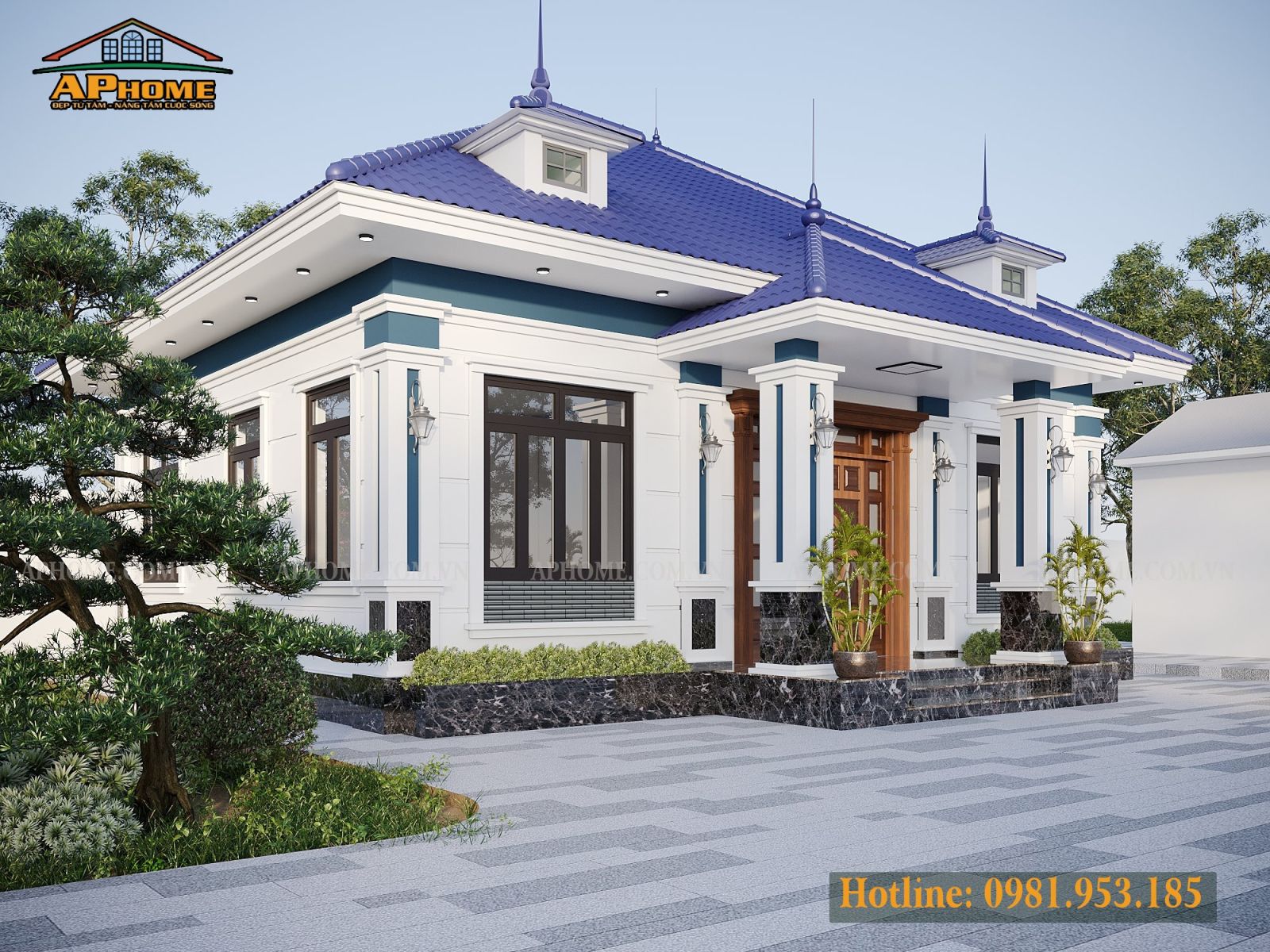 Phối cảnh 3D kèm bản vẽ kiến trúc - kết cấu và điện nước cho khách hàng Yên Lập.
