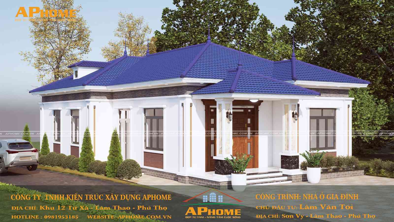 Phối cảnh 3D mẫu nhà vườn 